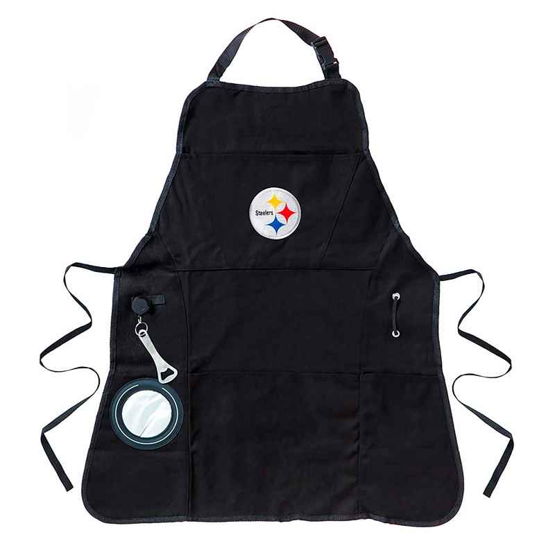 Deluxe Cotton Canvas NFL Team Pride Grilling/Cooking Apron - Pittsburgh Steelers